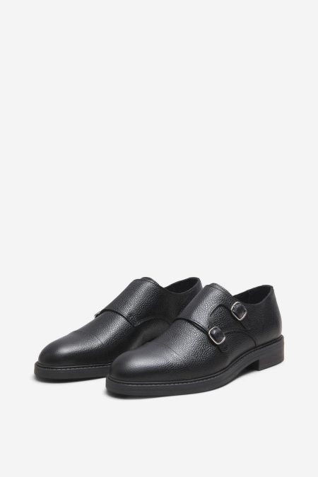 Selected Homme Blake Leather Monk Shoes