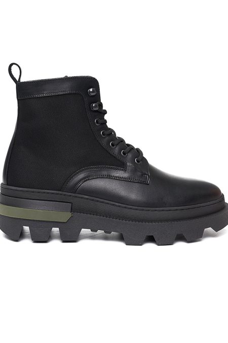 Per La Moda Leather - Fabric Black Boots