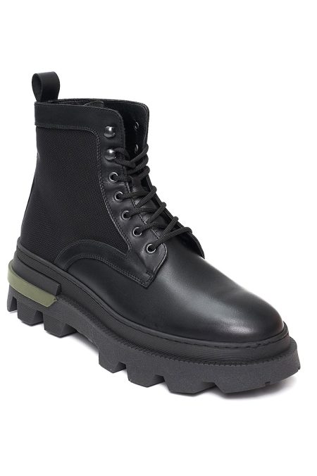 Per La Moda Leather - Fabric Black Boots