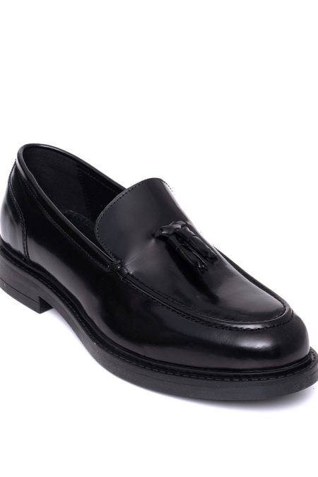 Philippe Leather Black Loafers