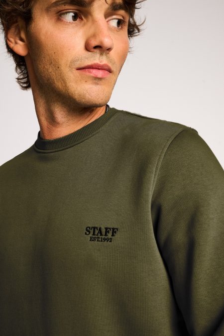 Staff Man Crew Neck Basic Sweater