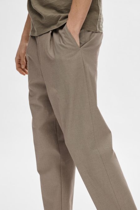 Selected Relaxed Crop Torino Pleat Pant
