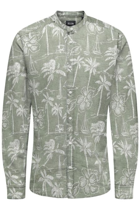 Only & Sons Caiden Hawaii Linen Mao