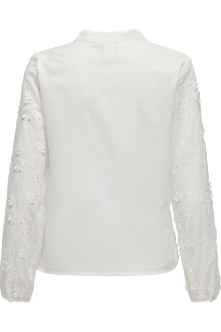 Only Cille V-neck  Embroidered Shirt