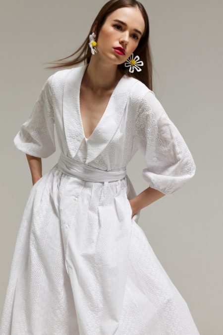 Hemithea Dandelion Lace Mixi Dress with Belt