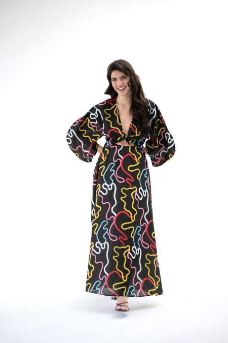 Eafte Dissy Printed Mixi Dress