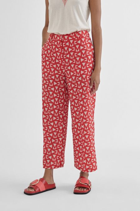 Lola Casademunt By Maite Monogrammed Cropped Trousers