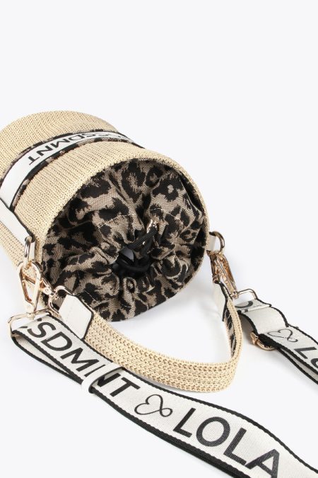 Lola Casademunt Crossbody Bag with Animal Print Details